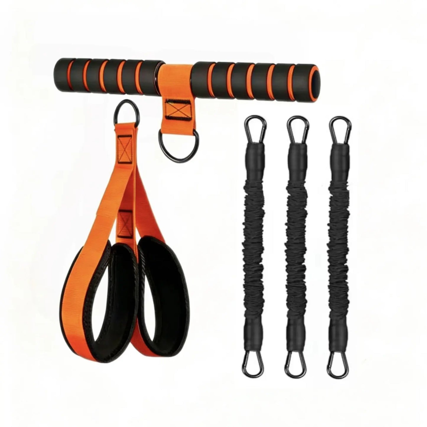 Adjustable Resistance Band Set with Padded Handles, Ft Straps & 90Lb Dual-Layer Safety Bands - Portable Home Fitness Pedal Puller for Bodybuilding, Hand-Pulling, Multi-Exercise, Train Needs, Bodybuilding Resistance Bands, Hand-Pulling Resistance Bands