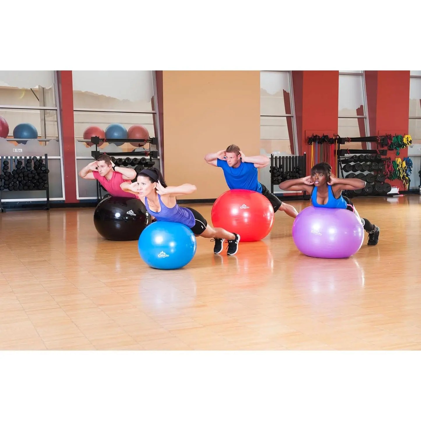 Exercise Stability Yoga Ball, Foot Pump, Ball Plug, Plug Puller, 2000 Lbs Static Weight Capacity Antiburst