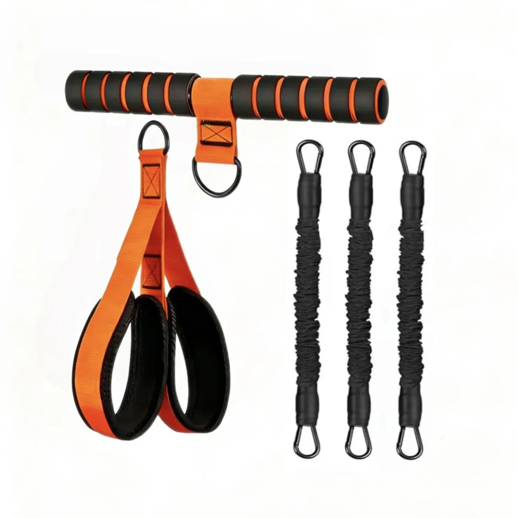 Adjustable Resistance Band Set with Padded Handles, Ft Straps & 90Lb Dual-Layer Safety Bands - Portable Home Fitness Pedal Puller for Bodybuilding, Hand-Pulling, Multi-Exercise, Train Needs, Bodybuilding Resistance Bands, Hand-Pulling Resistance Bands