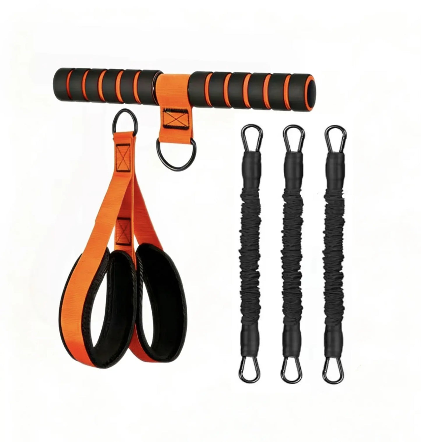 Adjustable Resistance Band Set with Padded Handles, Ft Straps & 90Lb Dual-Layer Safety Bands - Portable Home Fitness Pedal Puller for Bodybuilding, Hand-Pulling, Multi-Exercise, Train Needs, Bodybuilding Resistance Bands, Hand-Pulling Resistance Bands