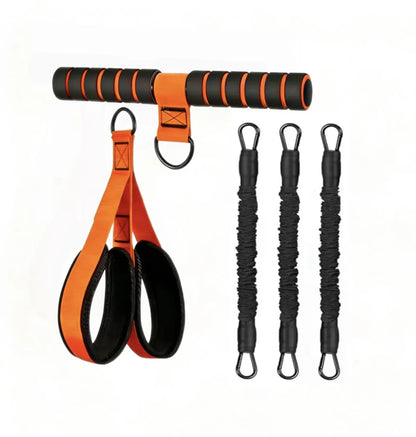 Adjustable Resistance Band Set with Padded Handles, Ft Straps & 90Lb Dual-Layer Safety Bands - Portable Home Fitness Pedal Puller for Bodybuilding, Hand-Pulling, Multi-Exercise, Train Needs, Bodybuilding Resistance Bands, Hand-Pulling Resistance Bands
