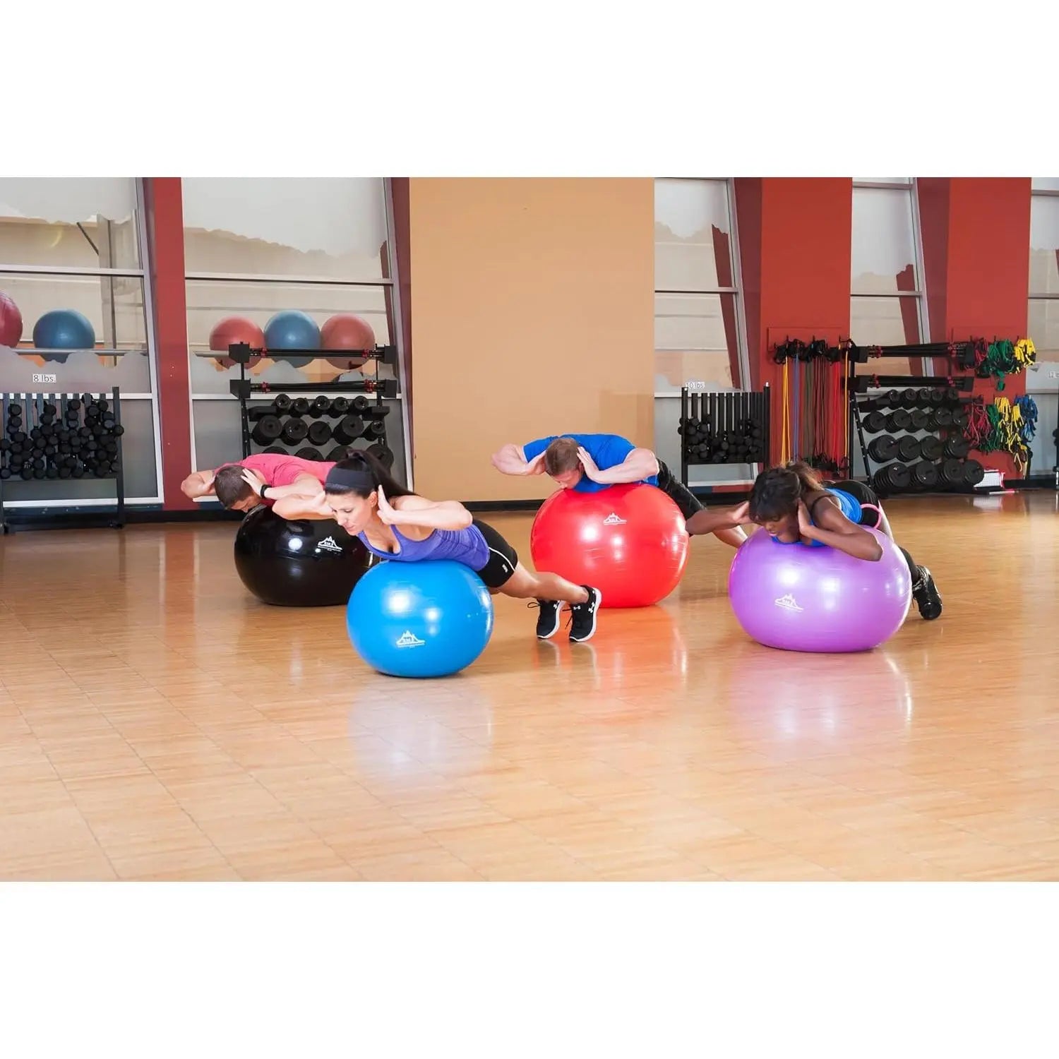 Exercise Stability Yoga Ball, Foot Pump, Ball Plug, Plug Puller, 2000 Lbs Static Weight Capacity Antiburst